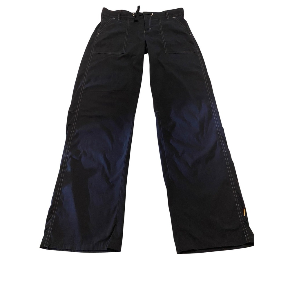 Lucy Women's Small Black Stretch Hiking Travel Pants Wide Leg Drawstring